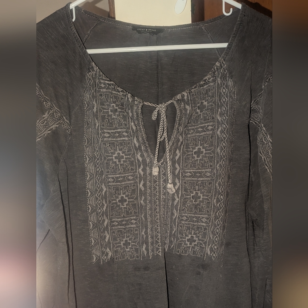 LUCKY BRAND EMBROIDERY TOP